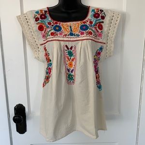 Mexican Embroidered Blouse